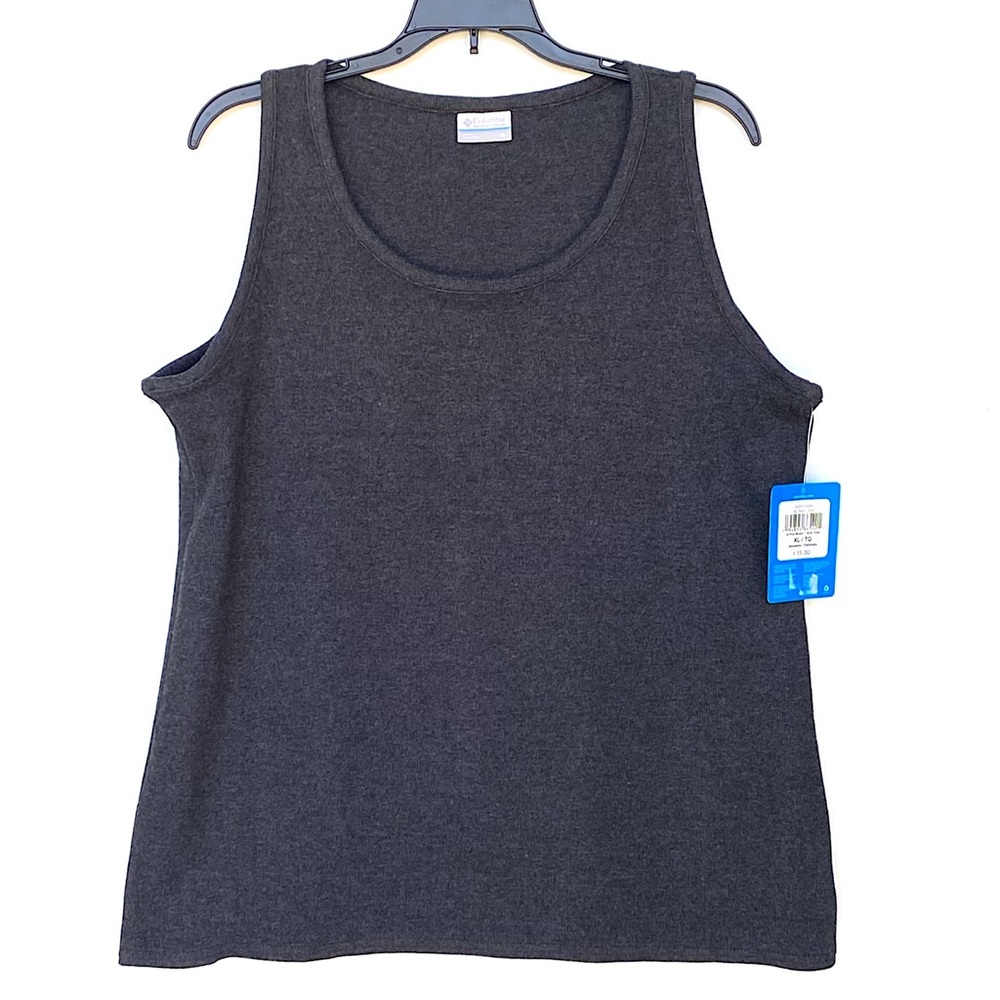 NEW COLUMBIA Pine Brush EXS Tank Top Sleeveless Layering Cotton Stretch Gray XL